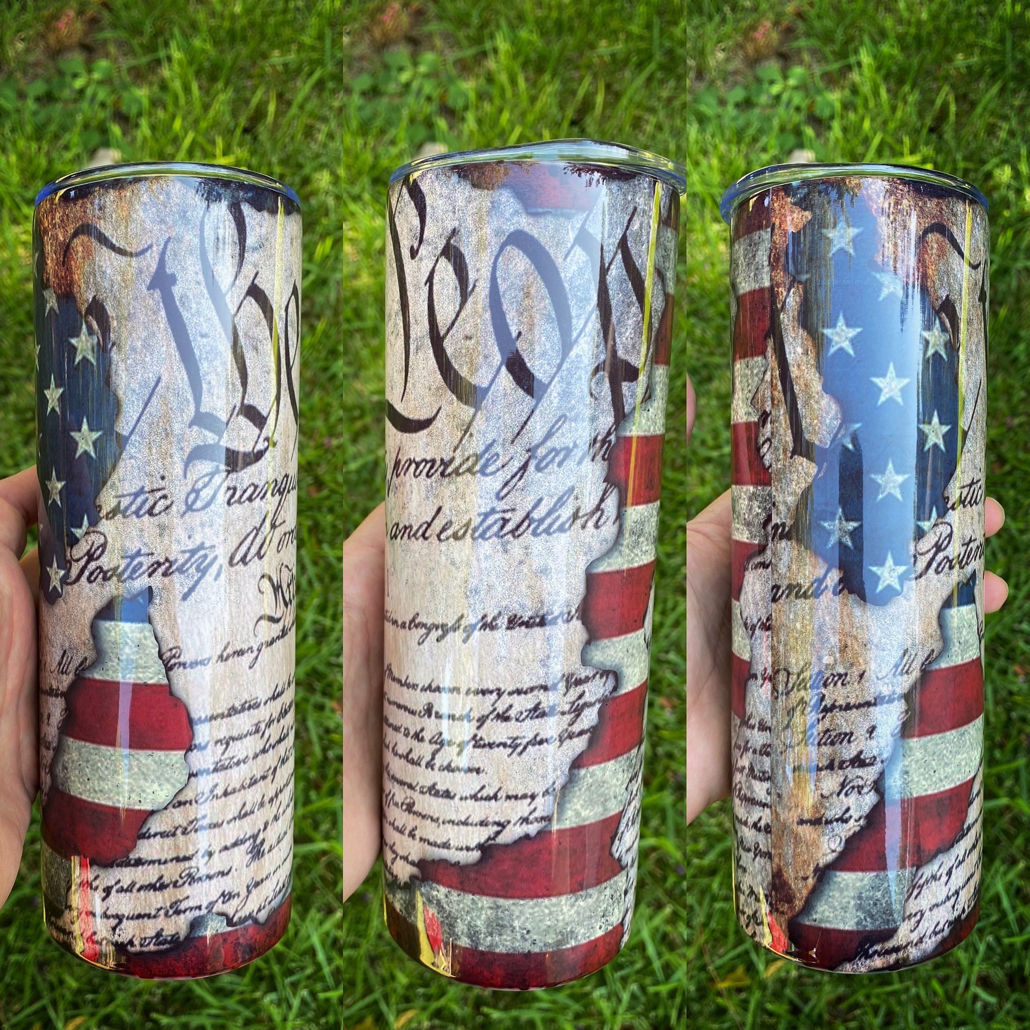 We the people classic flag tumbler